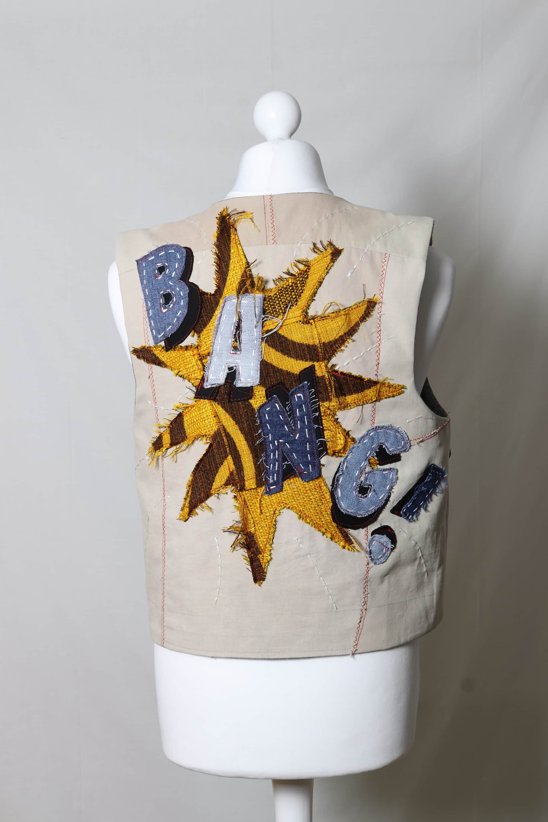BANG! Patchwork Appliqué Utility Vest v1