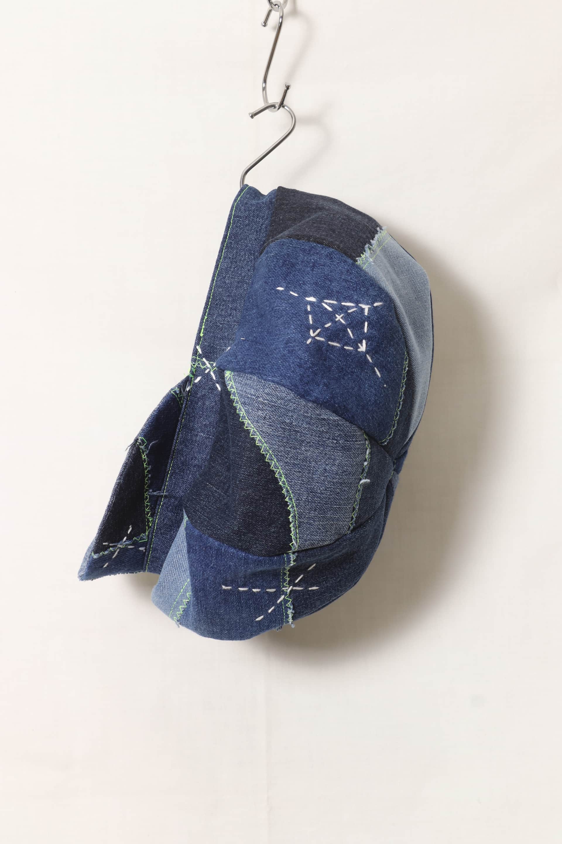 Denim Patchwork Flat Cap