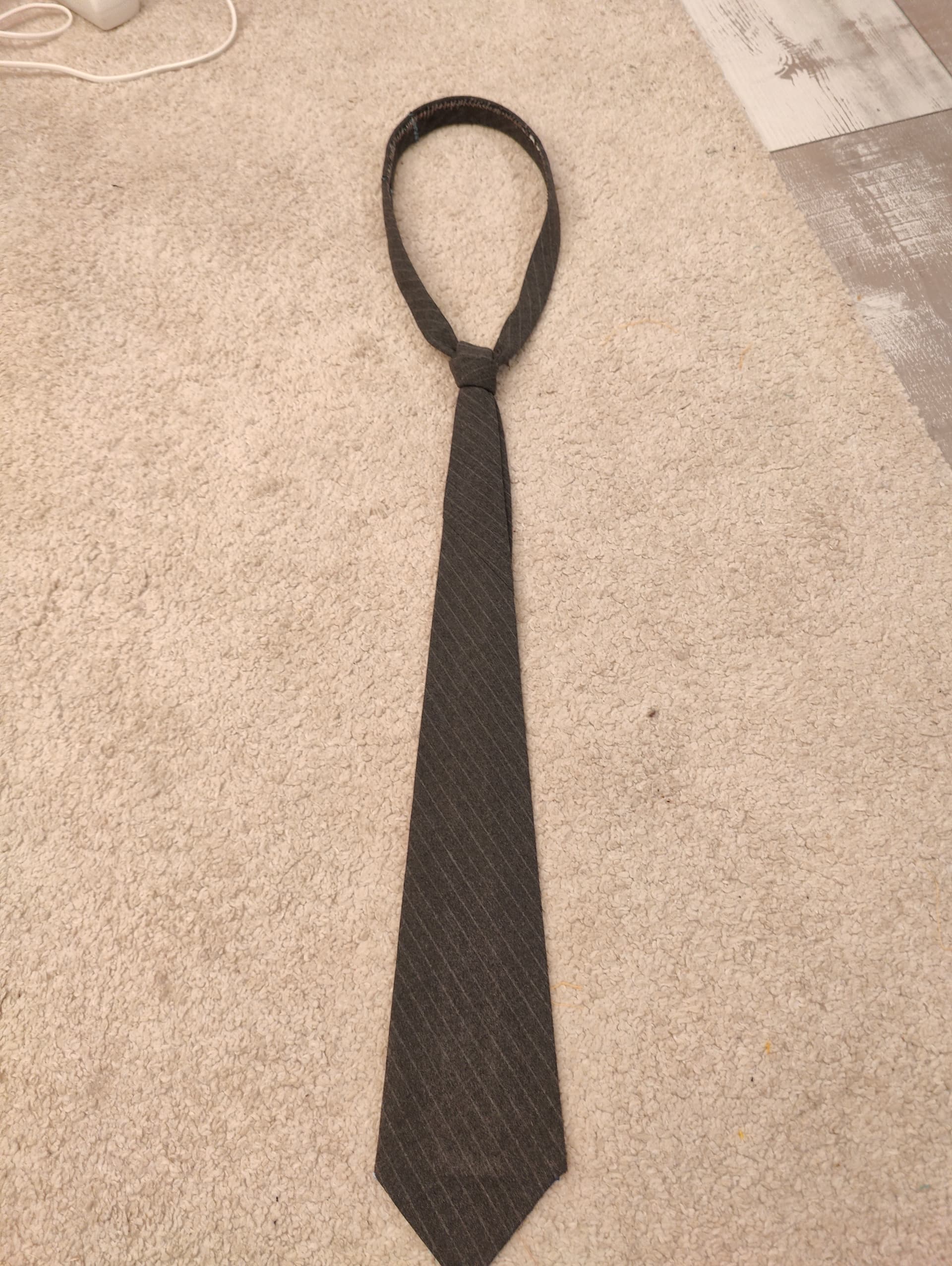 Grey Pinstripe Tie v1 image 1