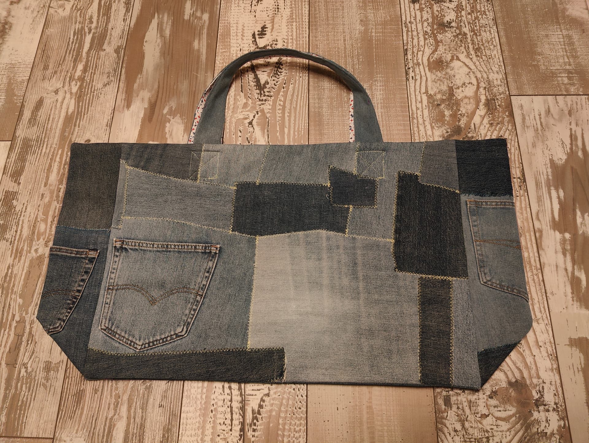 Large Patchwork Tote Bag v1 image 1