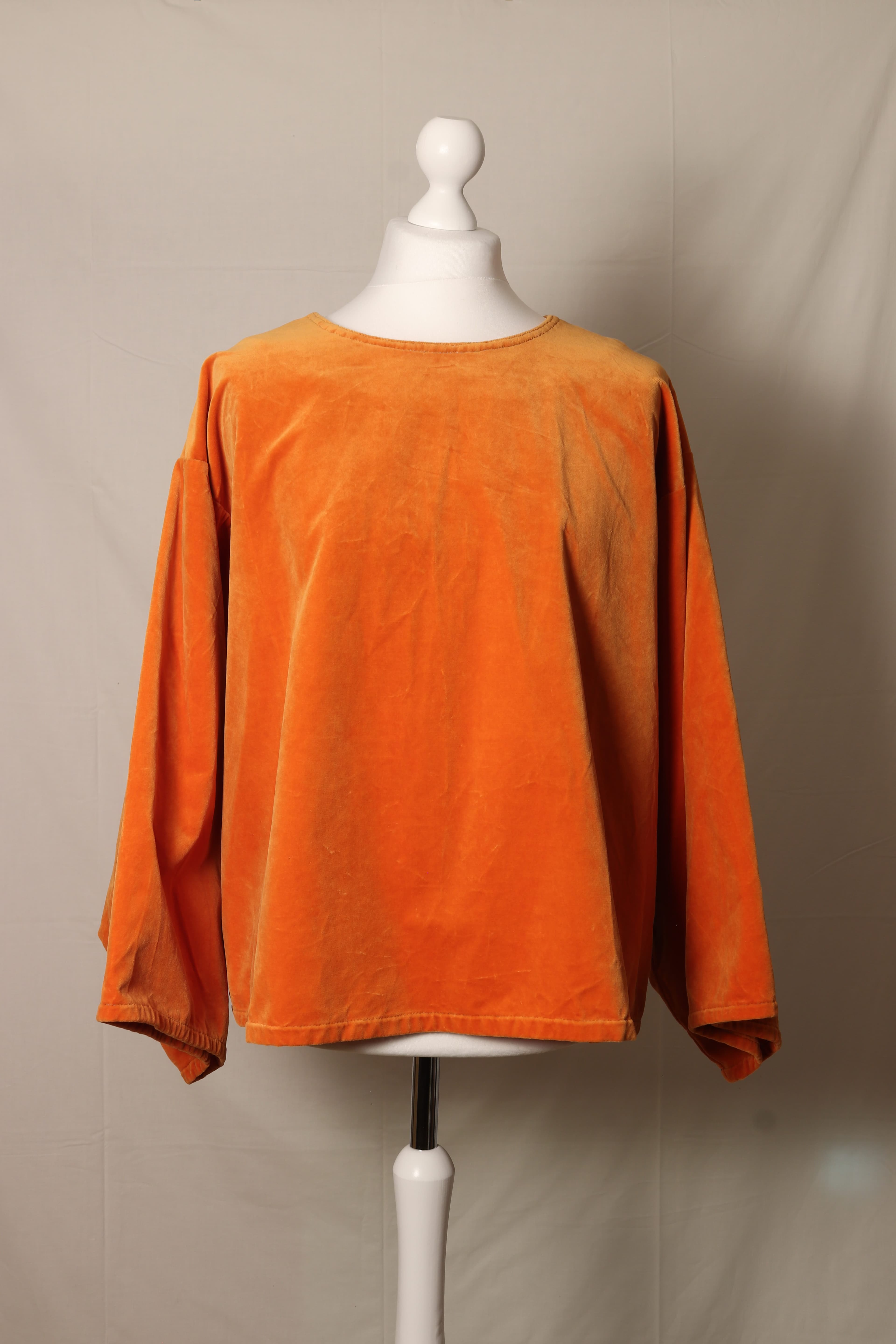 Vintage Orange Velvet Throw Over 01