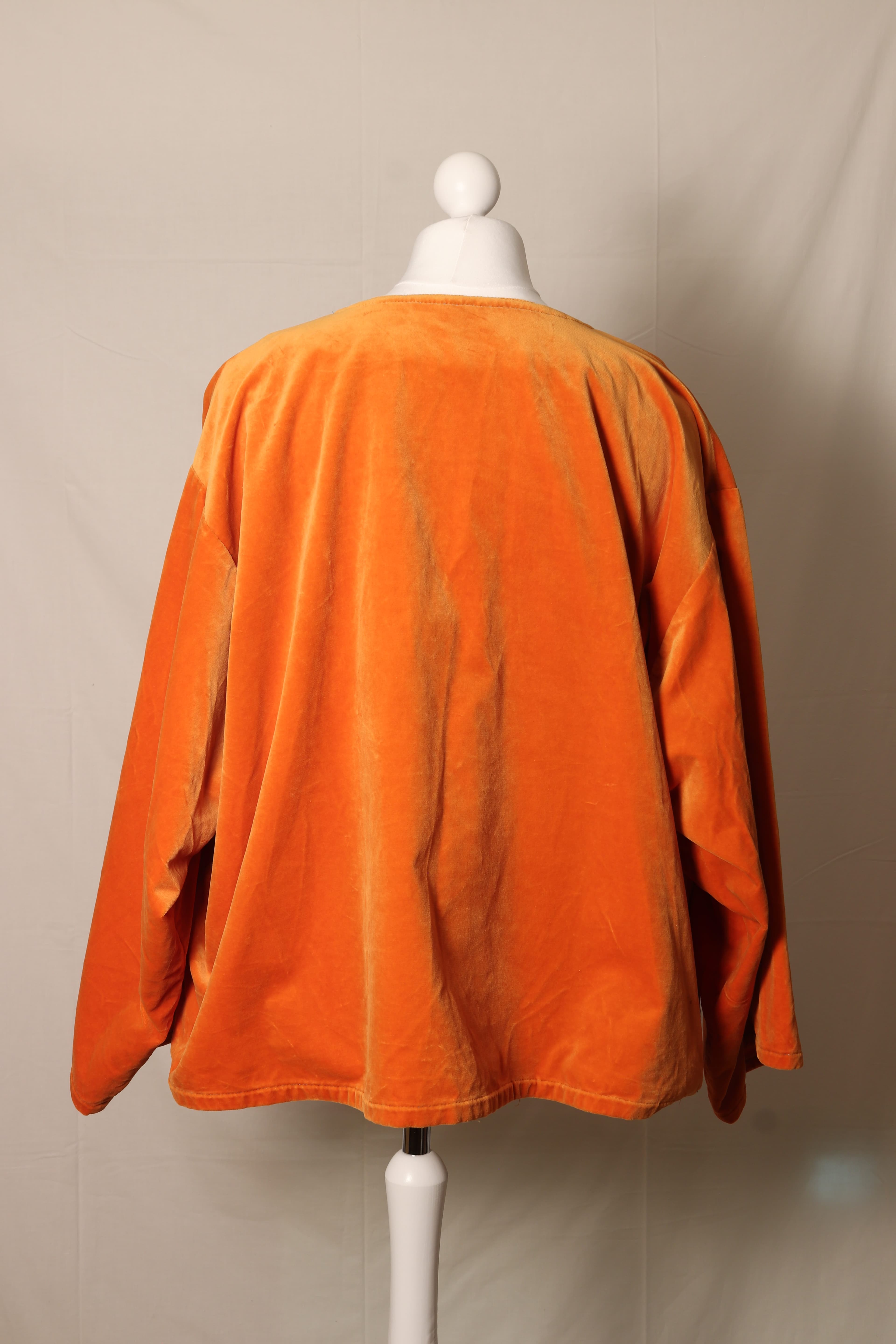 Vintage Orange Velvet Throw Over 01 thumbnail 3