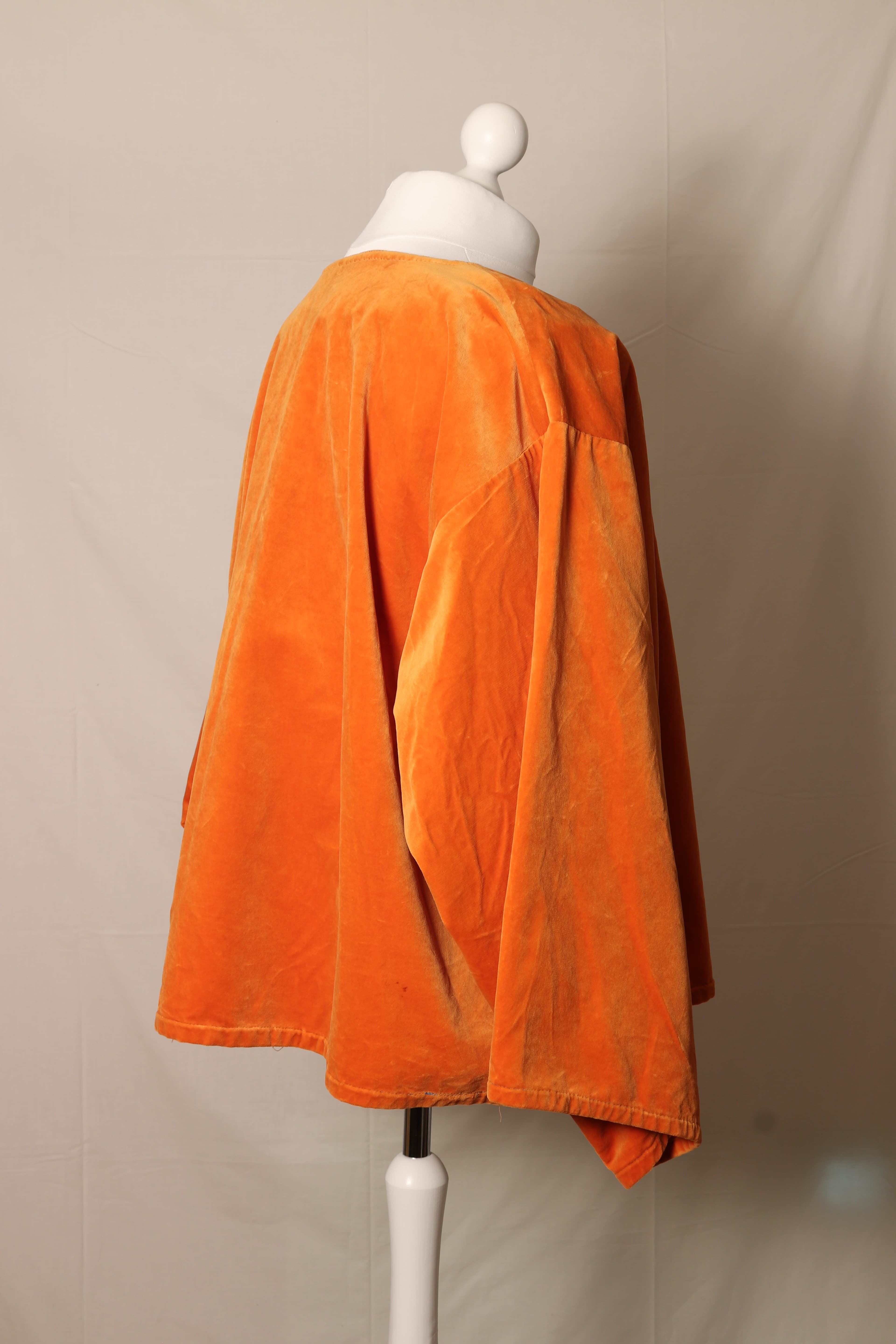 Vintage Orange Velvet Throw Over 01 thumbnail 4