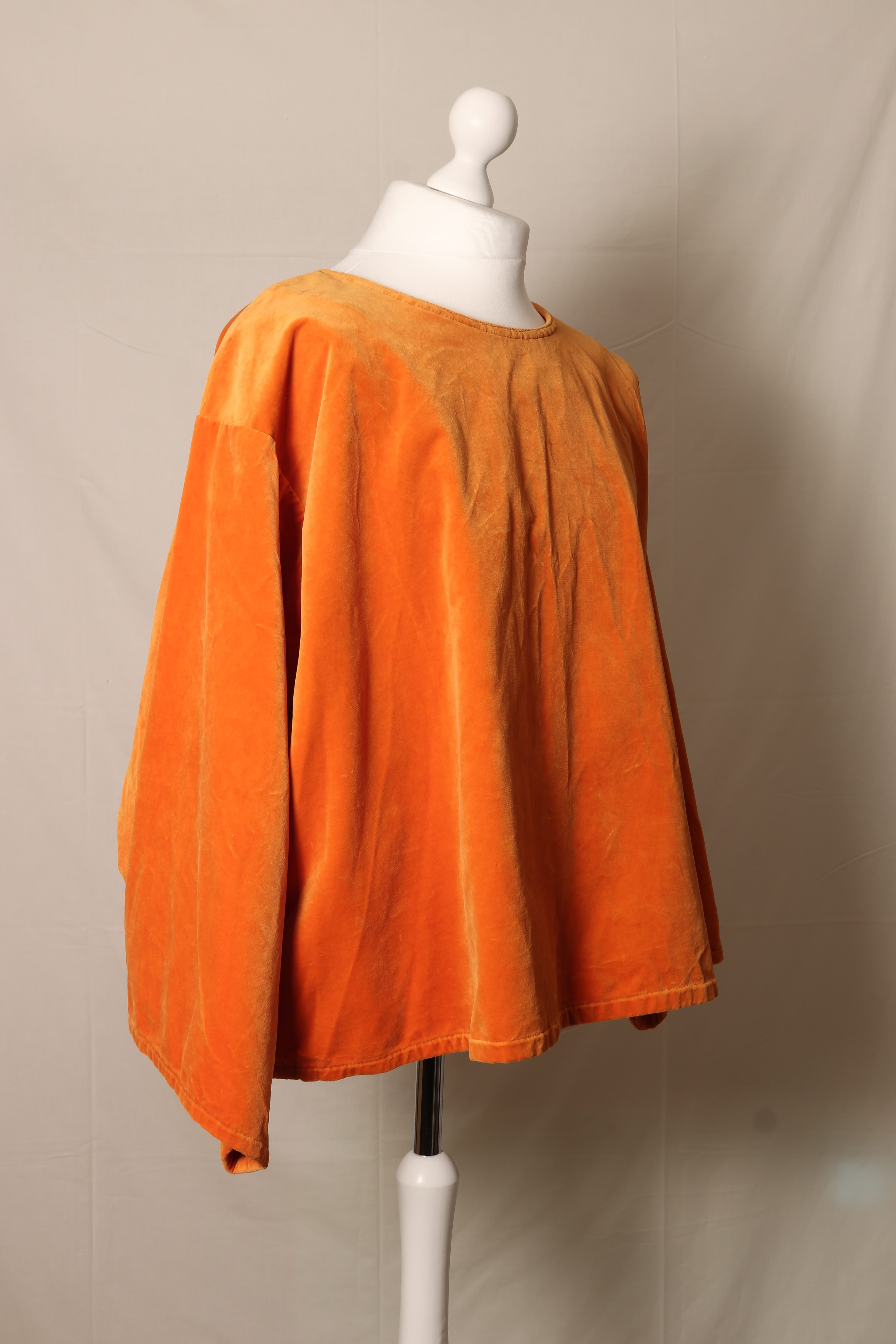 Vintage Orange Velvet Throw Over 01 thumbnail 5