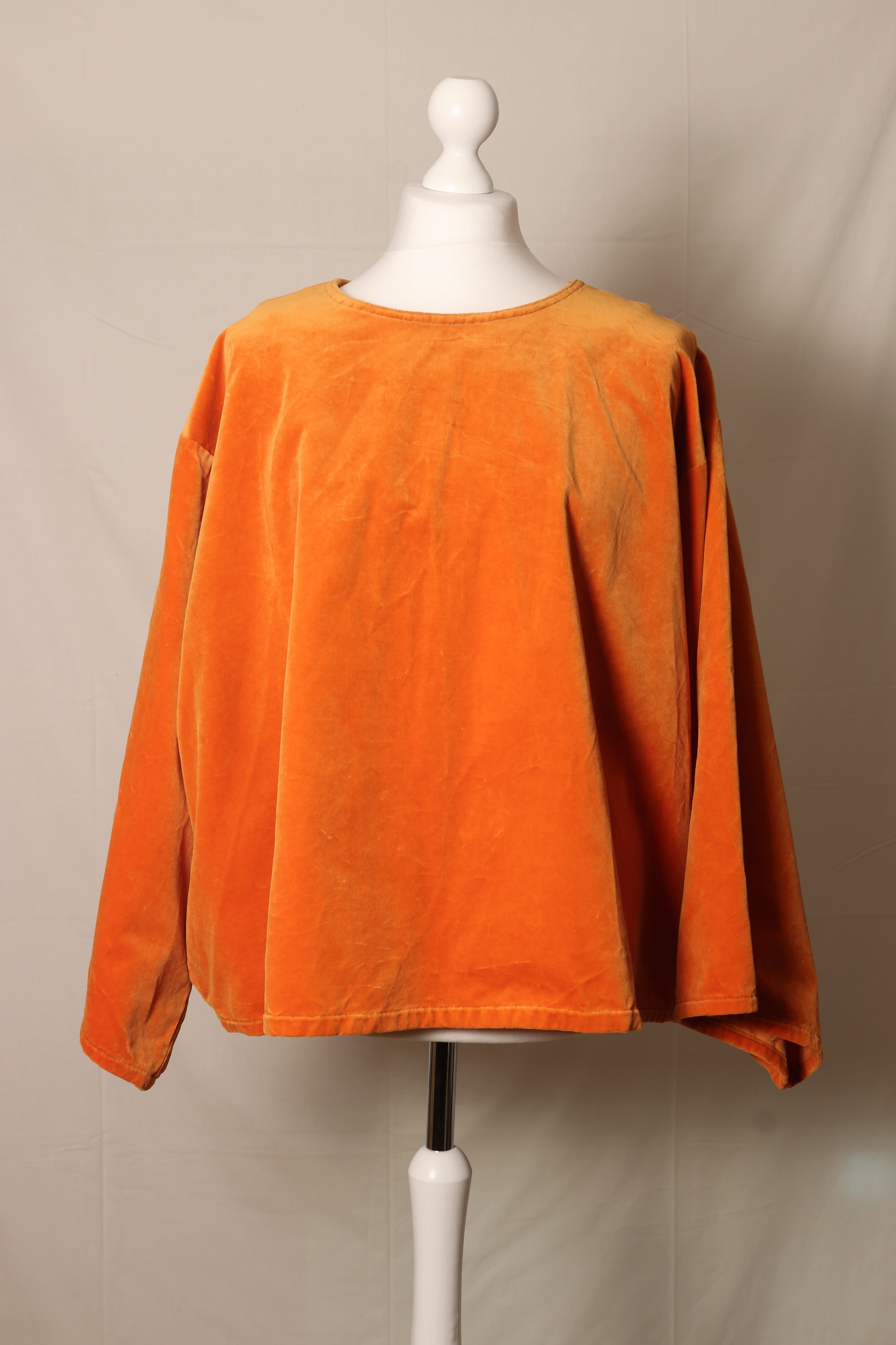 Vintage Orange Velvet Throw Over 01 thumbnail 6