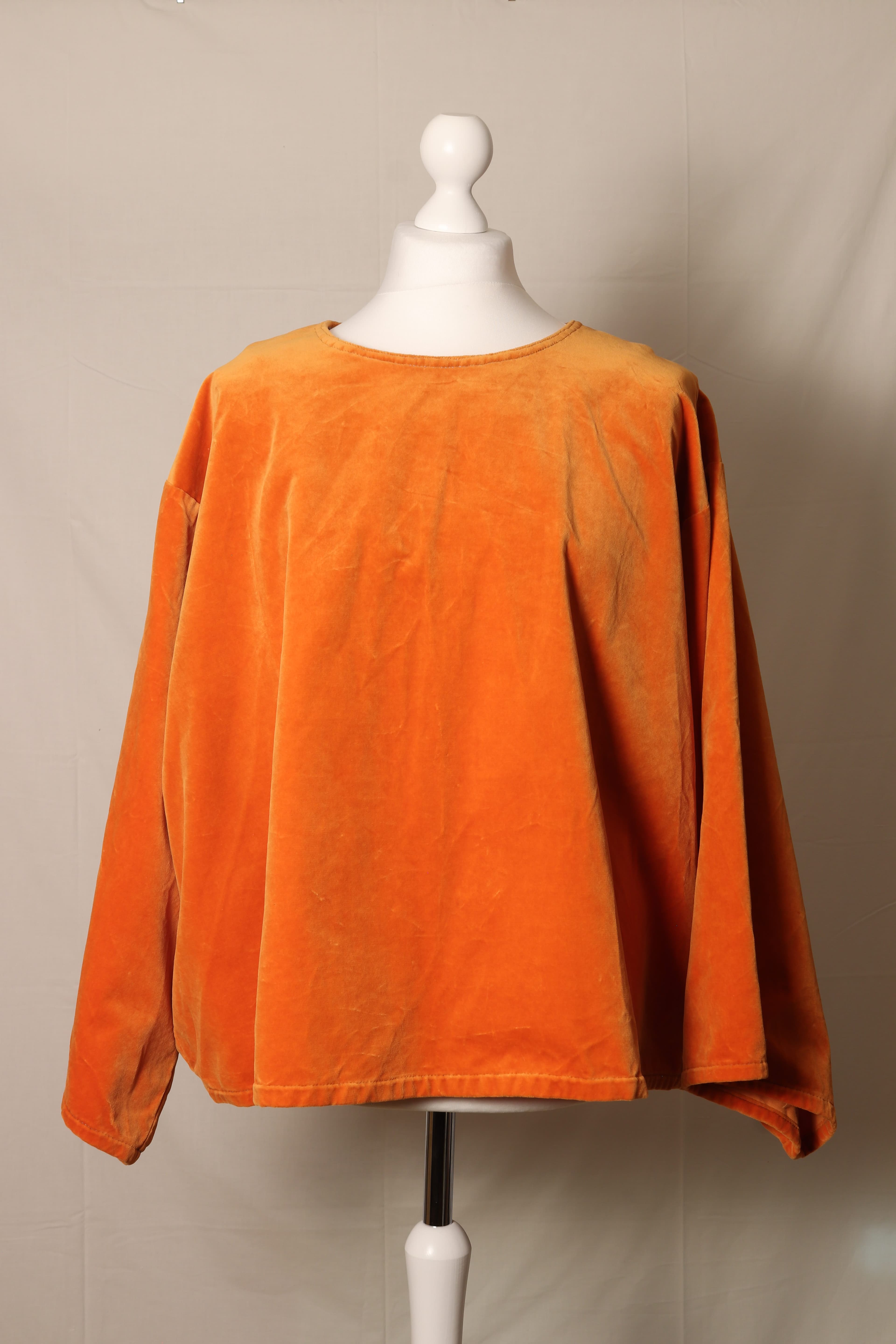 Vintage Orange Velvet Throw Over 01 thumbnail 9