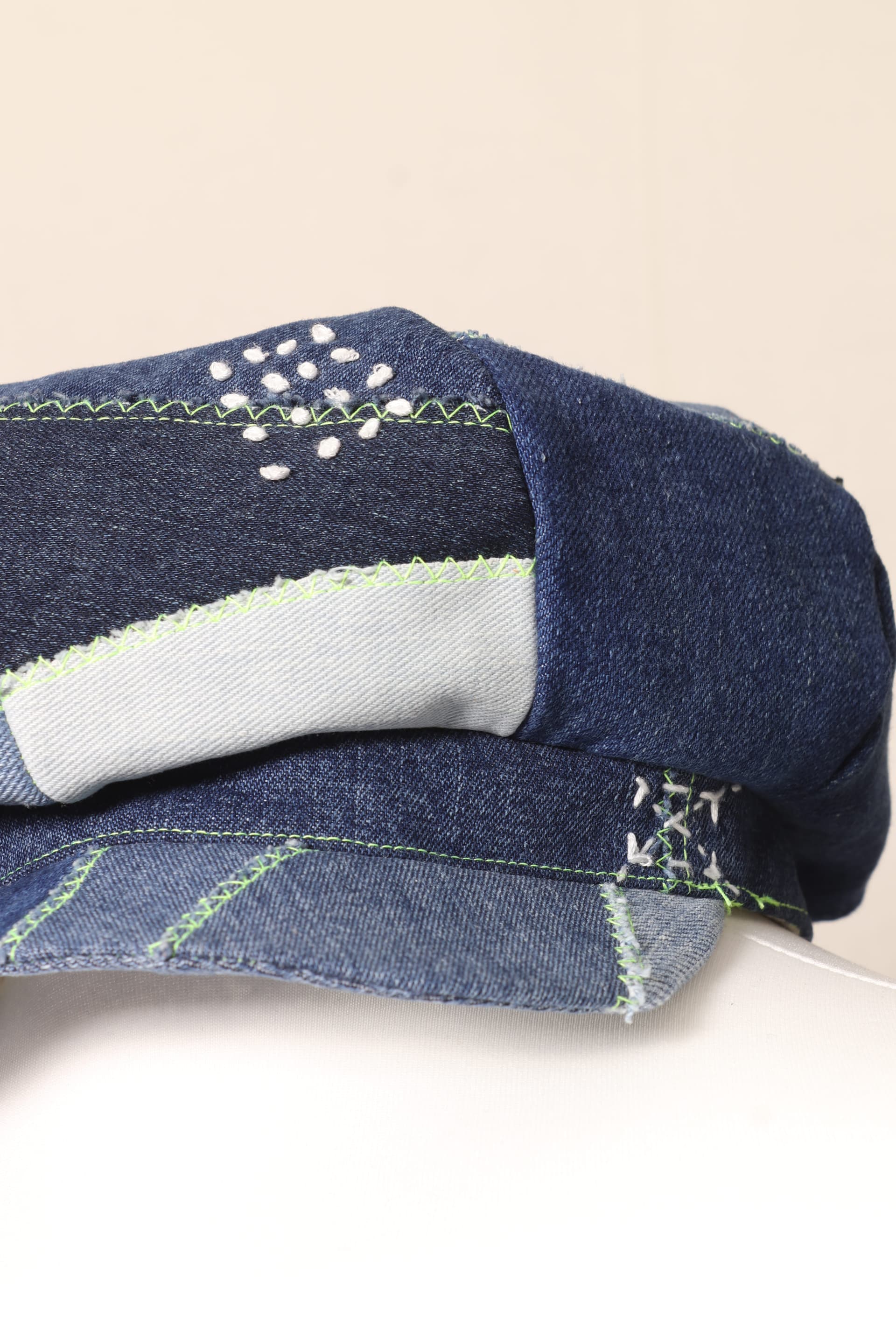 Denim Patchwork Flat Cap thumbnail 3