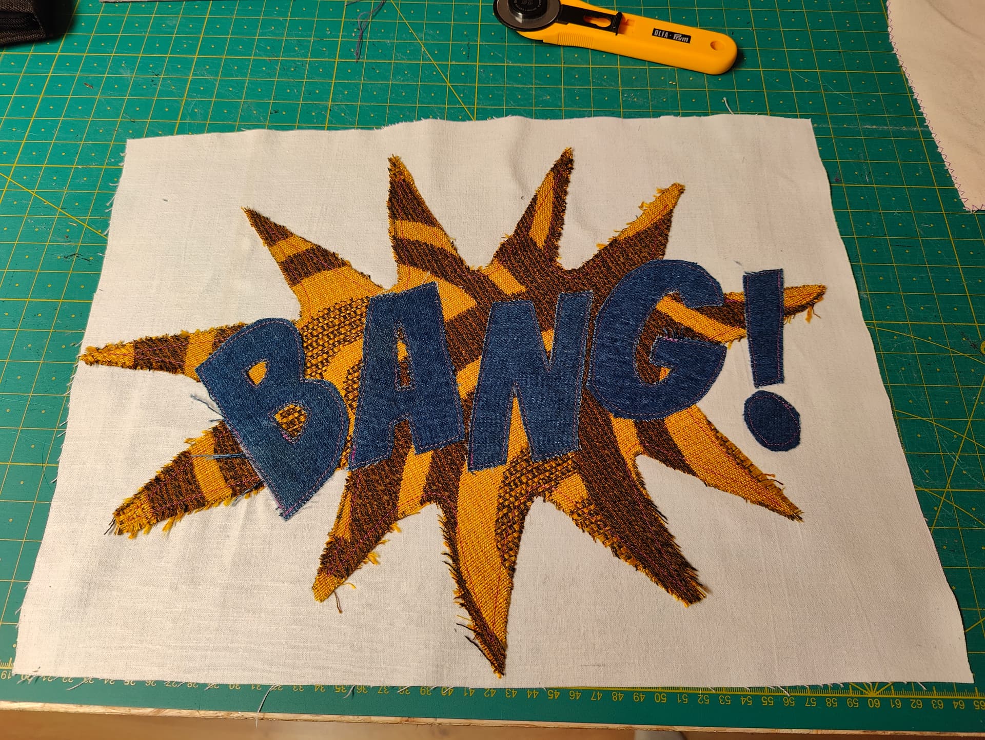 Pop art applique test one