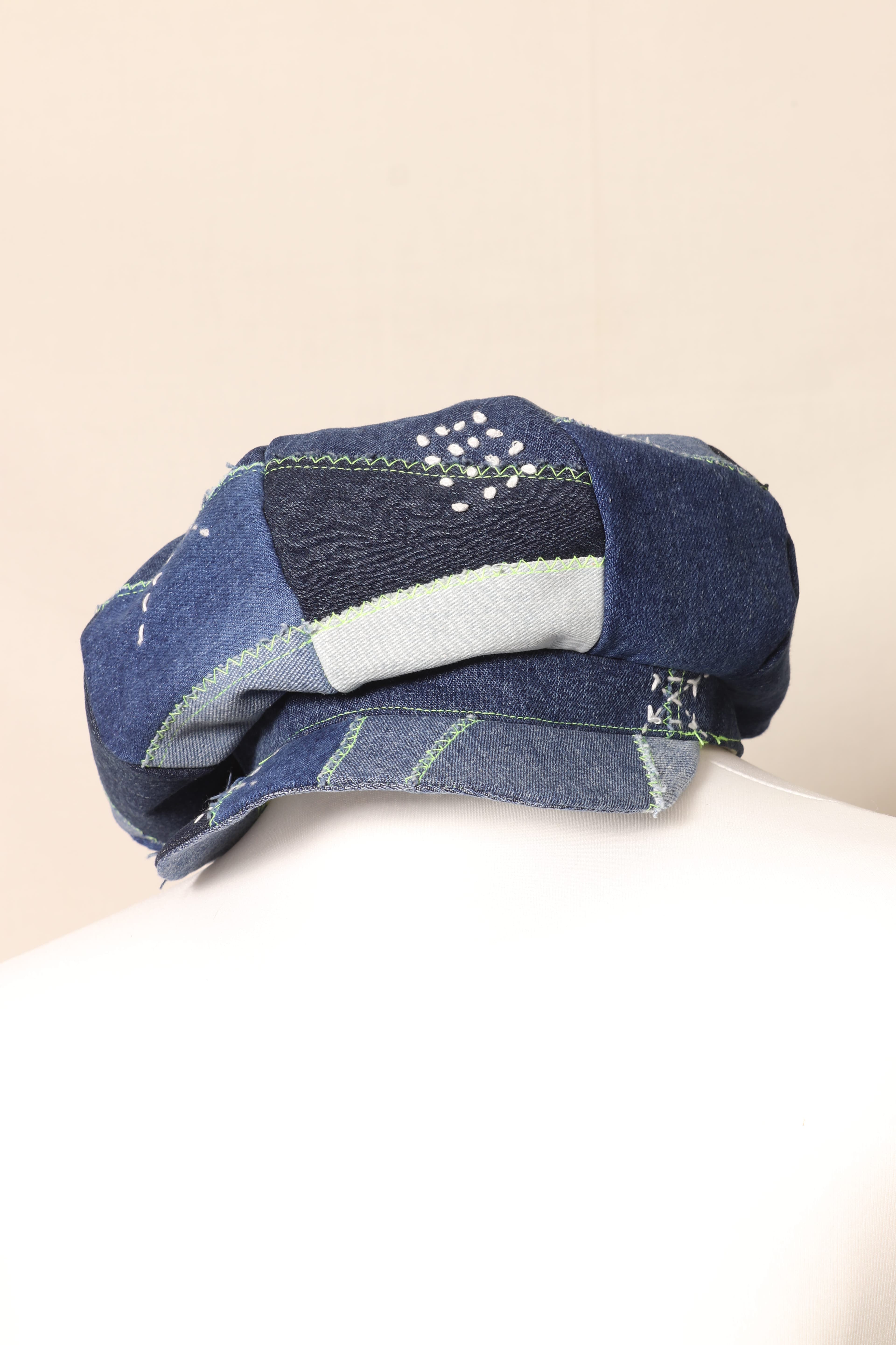 Denim Patchwork Flat Cap alternate